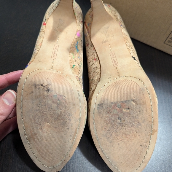 Vince Camuto Women's Cork Peep Toe Heels - Multicolor - Picture 3 of 7